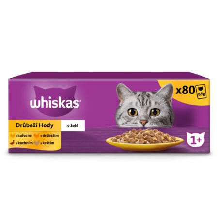 Whiskas kapsička Drůbeží výběr v želé 80 x 85 g