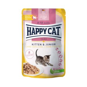 Happy Cat Kapsička Kitten & Junior Land-Geflügel 85 g