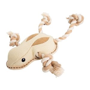 Žába na laně 33 cm, robustní jutová hračka pro psy, HIPHOP DOG, přírodní