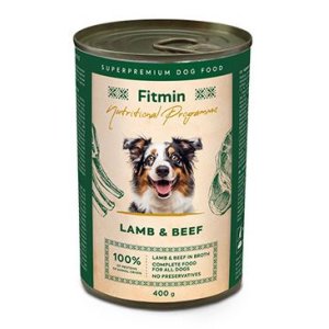 Fitmin NP konzerva s jehněčím a hovězím pro psy 400 g