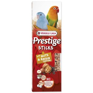 Tyčinky Versele-Laga Prestige malý papoušek s ořechy a rozinkovou polevou 60g 2ks