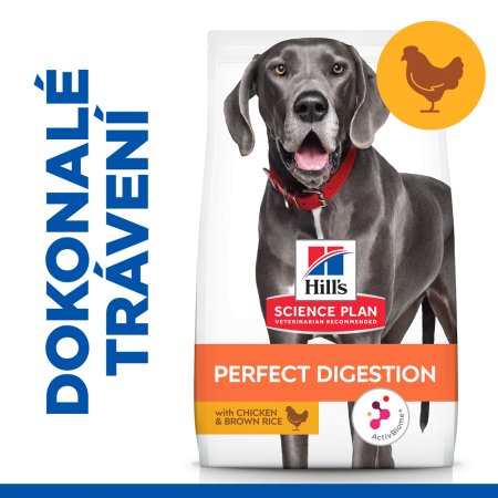 Hill’s Science Plan Perfect Digestion granule pro velké dospělé psy 14 kg (EXPIRACE 01/2025)