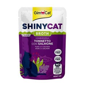 Gimcat ShinyCat kapsa tuňák s lososem ve vývaru 70g