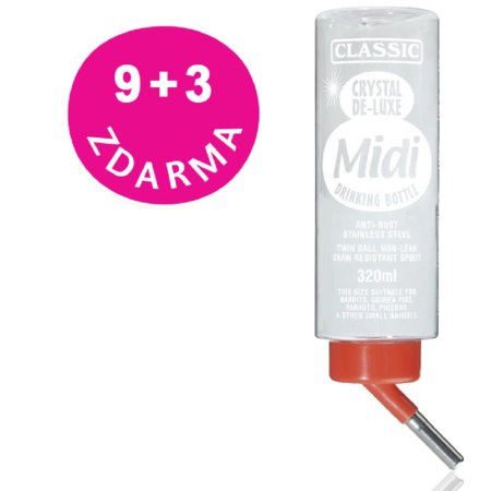 SET Napáječka Crystal, 320ml 9+3 ZDARMA