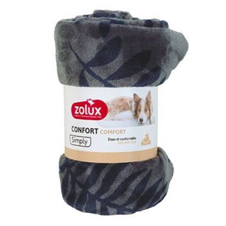 Pelech deka COCOON 150x100cm antracit se vzorem Zolux
