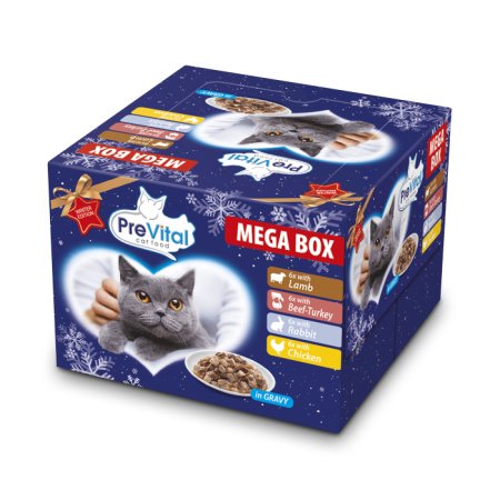Prevital kapsičky pro kočku masový mix 24 x 100 g