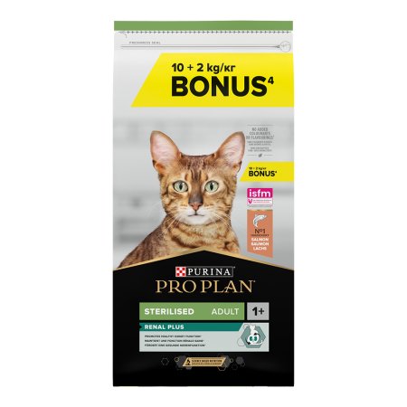 Pro Plan Cat Adult Sterilised Renal Plus losos 10 + 2 kg