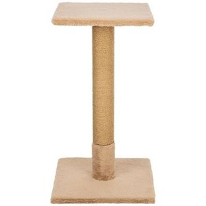 Škrabací sloupek BEANA, 69 cm, králičí plyš, šedobéžová