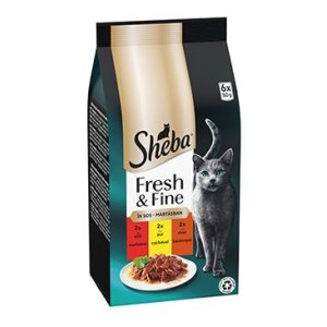 Sheba kapsička Fresh & Fine mix hovězí a kuře 6 x 50 g