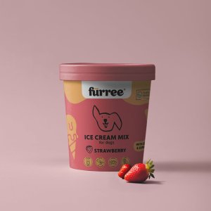 Fürree Ice cream Strawberry Zmrzlina pro psy 60g