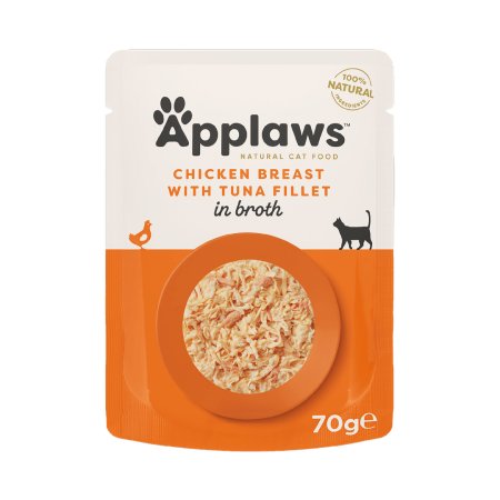Applaws kapsička Cat Kuřecí prsa s tuňákem 70g