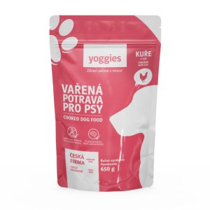 Yoggies Vařená potrava pro psy – kuřecí maso s rýží 650 g
