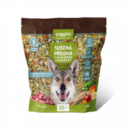Yoggies Sušená příloha s ovesnými vločkami k syrové potravě B.A.R.F. 750 g