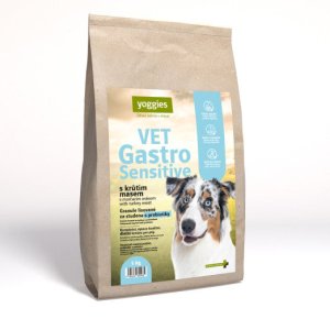 Yoggies VET Gastro Sensitive s krůtím masem, granule lisované za studena s probiotiky 5 kg