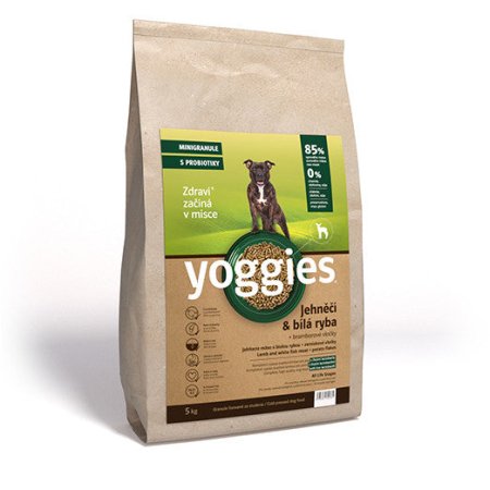 Yoggies Jehněčí maso&bílá ryba, minigranule lisované za studena s probiotiky 5 kg