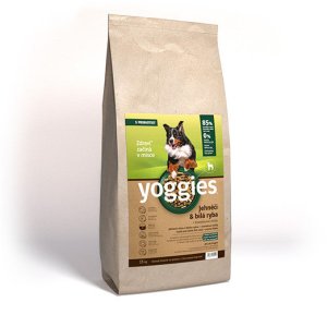 Yoggies Jehněčí maso&bílá ryba, granule lisované za studena s probiotiky 15 kg