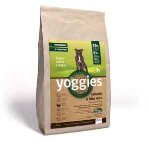 Yoggies Jehněčí maso&bílá ryba, minigranule lisované za studena s probiotiky 15 kg