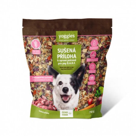 Yoggies B.A.R.F. sušená příloha s pohankovými vločkami k syrové potravě 750 g