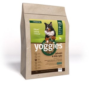 Yoggies Jehněčí maso&bílá ryba, granule lisované za studena s probiotiky 2 kg