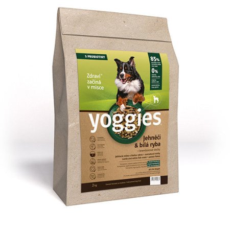 Yoggies Jehněčí maso&bílá ryba, granule lisované za studena s probiotiky 2 kg