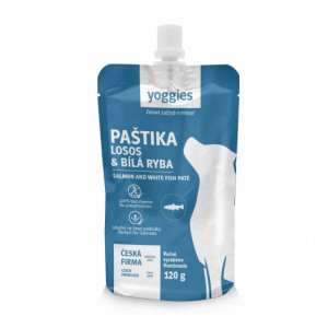 Yoggies paštika - losos a bílá ryba 120 g