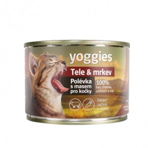 Yoggies Polévka pro kočky – Tele & mrkev 185 g