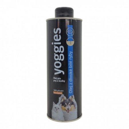 Yoggies Olej z divoké bílé ryby pro psy a kočky 500 ml