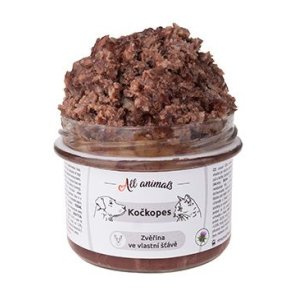 All Animals kočkopes sklo Zvěřina ve vlastní šťávě200g