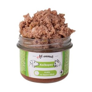 All Animals kočkopes sklo Králík ve vlastní šťávě 200g