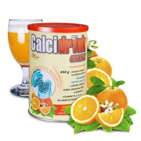 Orling Calcidrink práškový nápoj příchuť pomeranč 450 g