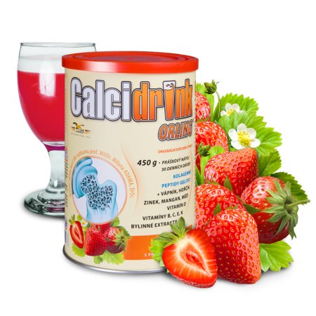 Orling Calcidrink práškový nápoj příchuť jahoda 450 g