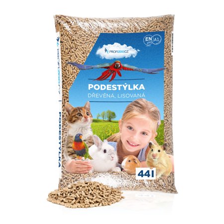 PROFIZOO Podestýlka dřevěná lisovaná 44 l (POŠKOZENÝ OBAL, váha 14,7 kg)
