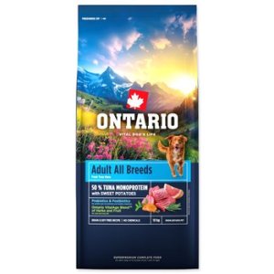 Krmivo Ontario Adult All Breeds Monoprotein Tuna & Sweet Potatoes 12kg
