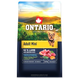 Krmivo Ontario Adult Mini Lamb & Brown Rice 0,75kg