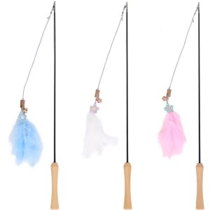 Flamingo Krupta Škádlítko pro kočky s pírky teleskopické