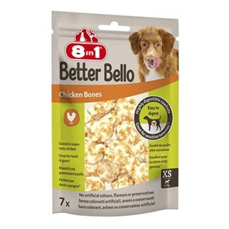 Pochoutka 8in1 Better Bello Chicken Bones XS 84g/7ks