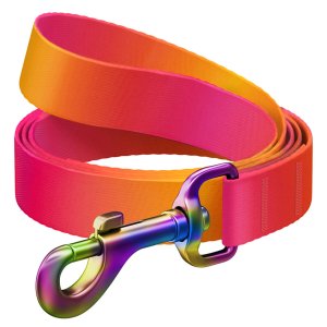 WAUDOG vodítko nylon Gradient oranžovo-růžové (L-XXL/122cm/2,5cm)