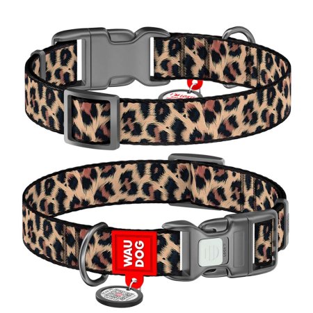 WAUDOG obojek nylon Leopard QR (M/28-40cm/2cm)