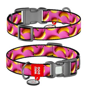 WAUDOG obojek nylon Banány QR (XL/37-58cm/2,5cm)