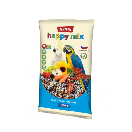 DARWINS velký papoušek happy mix 2,2 kg (EXPIRACE 04/2025)
