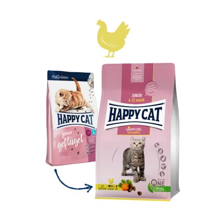 Happy Cat Junior Land Geflügel / Drůbež 300 g (EXPIRACE 05/2025)