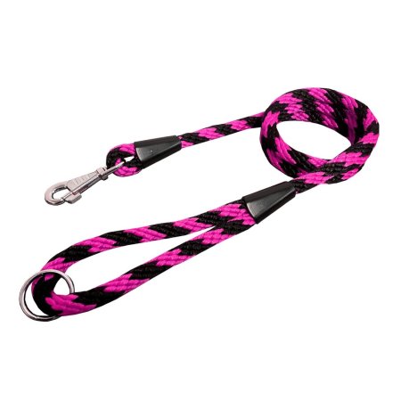 PROFIZOO Vodítko lano SPIRÁLA (10mm x 150cm) černo-fuchsie