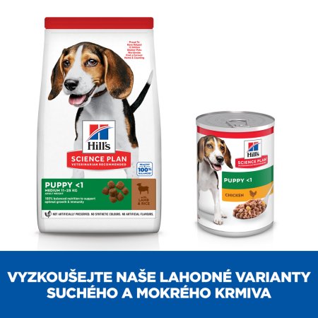 Hill’s Science Plan granule pro štěňata středních plemen s jehněčím a rýží 18 kg (EXPIRACE 07/2025)