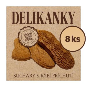 Delikan Delikanky suchary ryba 8 ks