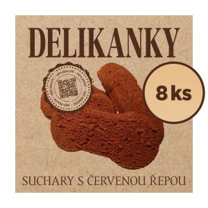 Delikan Delikanky suchary červená řepa 8 ks