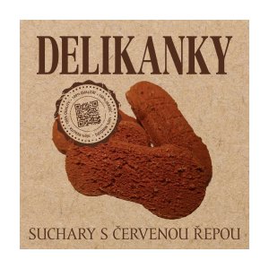 Delikan Delikanky suchary červená řepa 16 ks