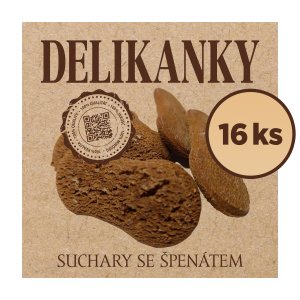 Delikan Delikanky suchary špenát 16 ks