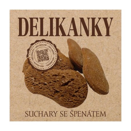 Delikan Delikanky suchary špenát 16 ks