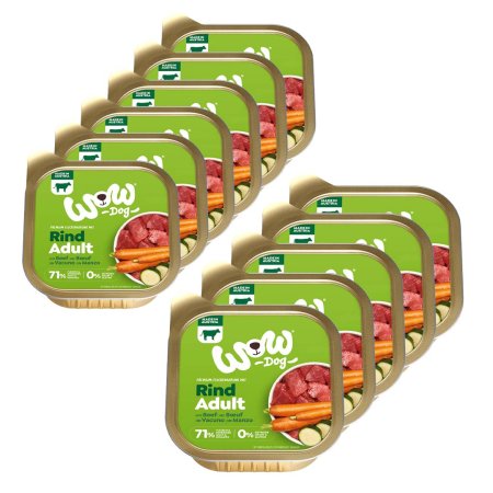 WOW paštika Hovězí s karotkou Adult 11x150g 