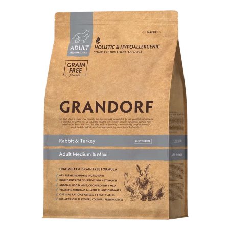 Grandorf granule pro psy Adult Medium & Maxi - Králík a krocan 10kg